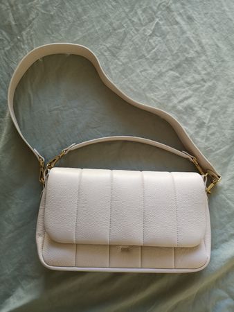 White leather bag/white handbag