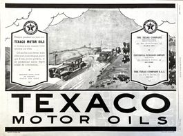 Texaco Motor Oils - Alte Werbung / Ancienne publicité 1924