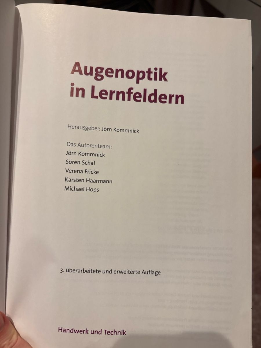 Libri: Augenoptik in Lernfeldern Buch – Usato da Zollikerberg venduto da gra_8dsc 1
