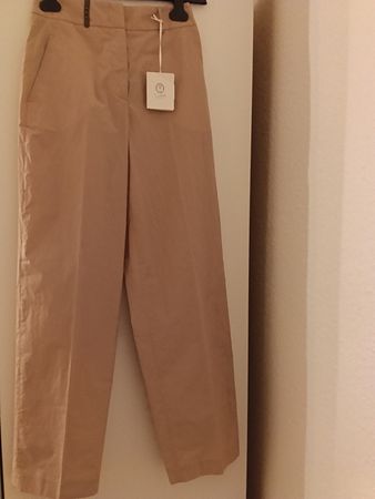 Pantalon d'été, XS/34(CH), PESERICO, neuf, beige, coton 52%