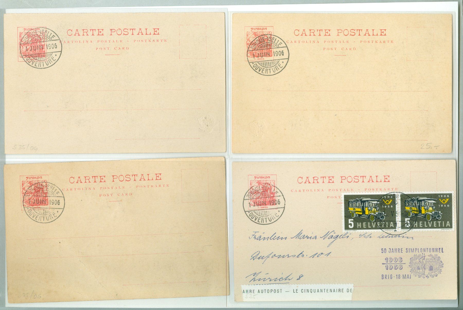 Ansichtskarten: 1906 Schweiz AK Kt VS – Gebraucht aus Zürich von yago-rot 1