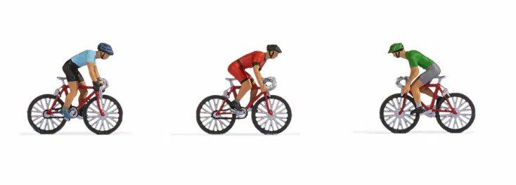Noch Modellini di ferrovie: NOCH 15897 H0 Rennradfahrer – Nuovo e nell'imballaggio originale da Neukirch an der Thur venduto da MoBa-Artikel