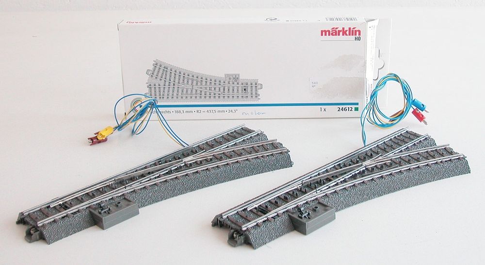 Märklin 24612 – Aiguillage Droit Pour Voie H0 – R437,5 Mm – Angle 24,3° – Modélisme Ferroviaire
