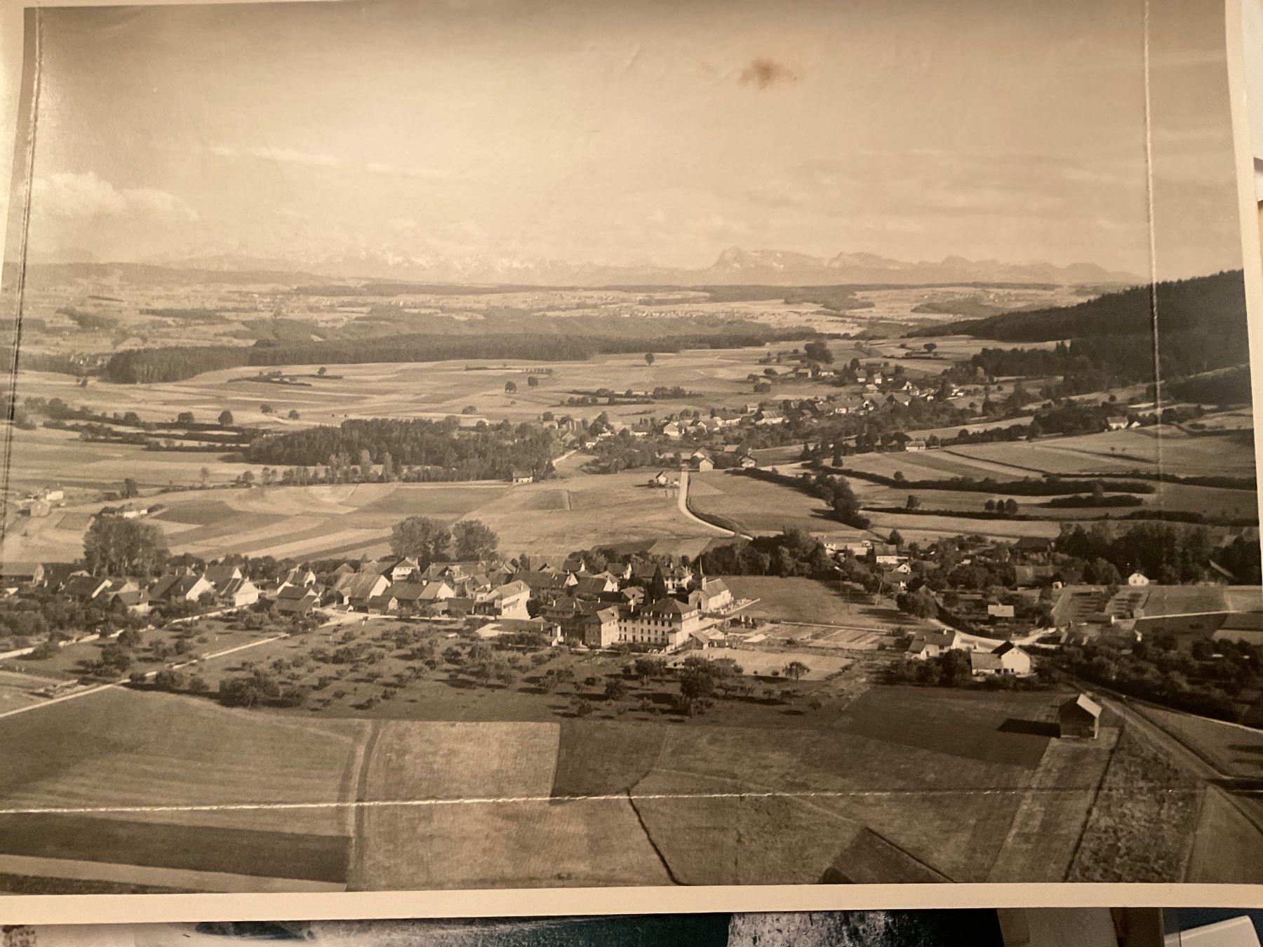 Cartoline postali: Luftaufnahme Montel-Broye, 1948 – Usato da Tecknau venduto da bleilaus