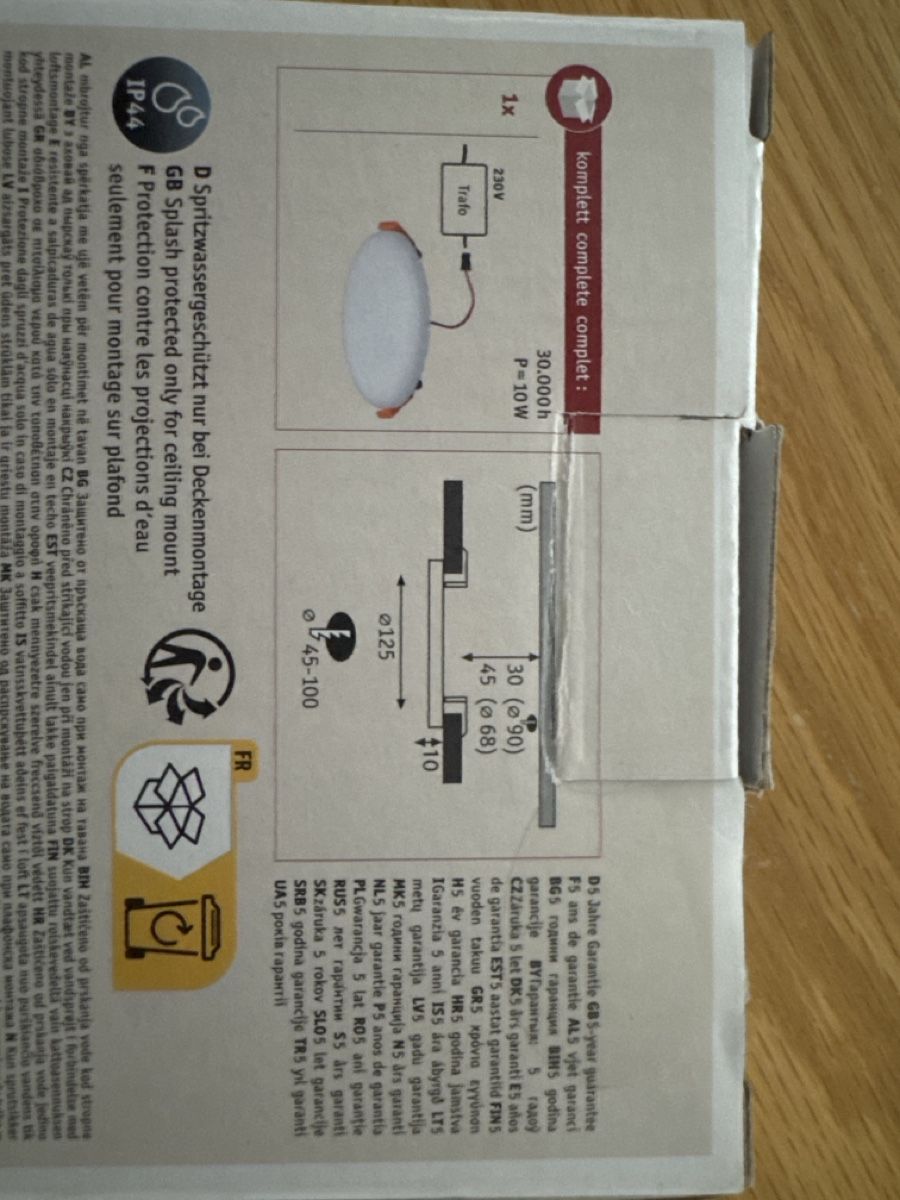 Paulmann Kronleuchter & Deckenlampen: Paulmann Veluna VariFit LED Ceiling Light 45-100mm – Neu (gemäss Beschreibung) aus Dübendorf von ClaraS. 2