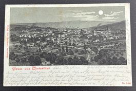Gruss aus Winterthur Mondkarte