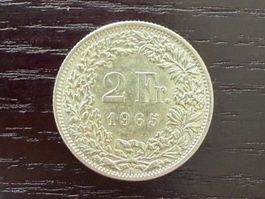 1 x 2 Franken Schweiz 1965 – zirkuliert