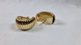 Goldene Creolen Ohrringe Vintage Retro Elegant Schlicht(506)