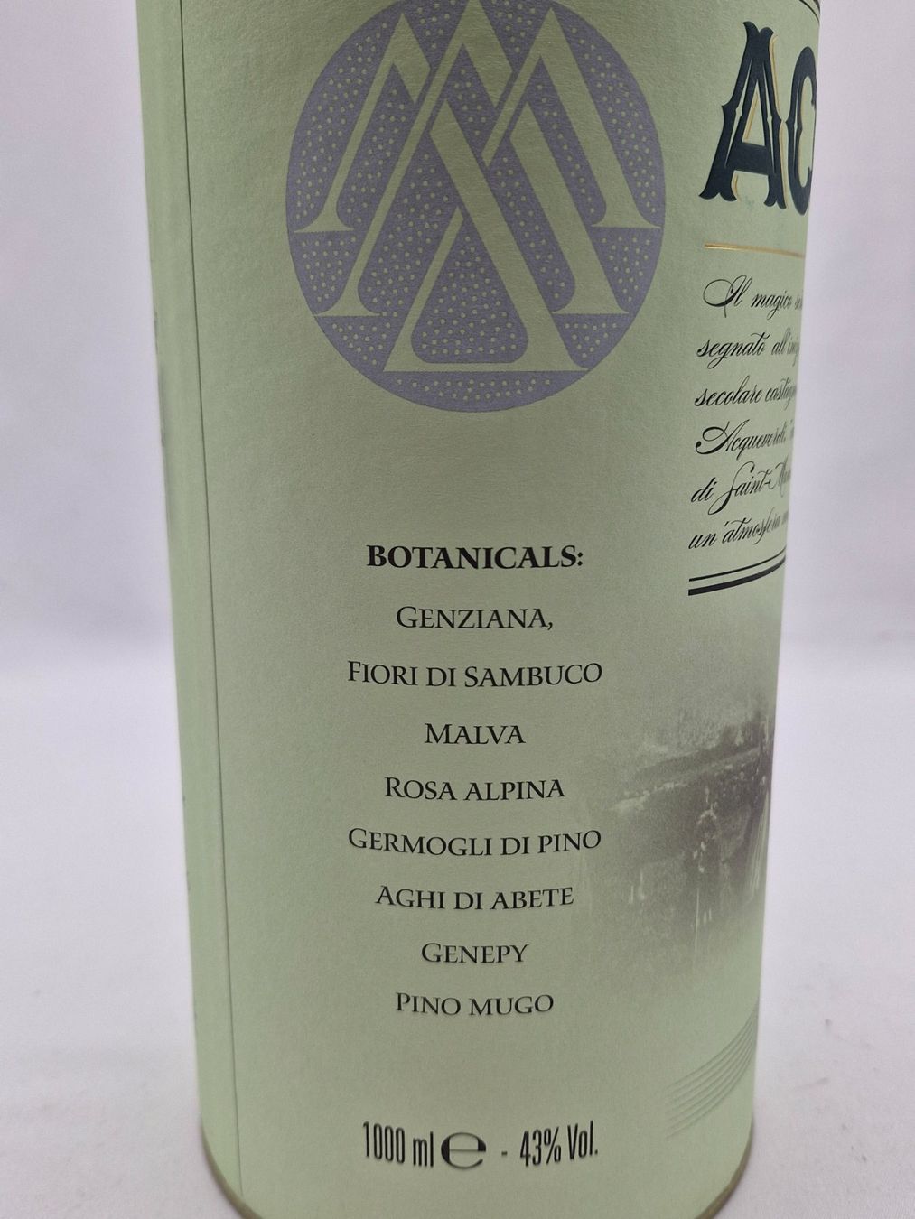 Spirituosen: GIN Acqueverdi PREMIUM / Vallée d'Aoste – Neu und originalverpackt aus Bulle von italicum 5