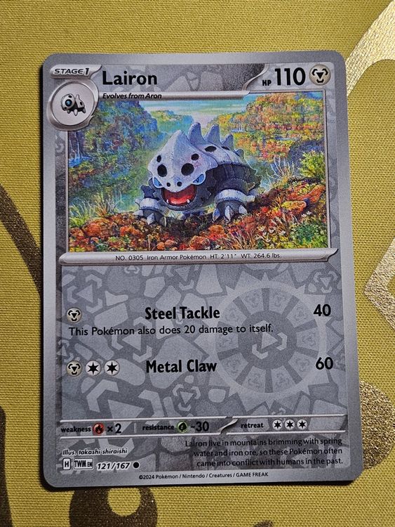 Thẻ Hình Pokemon Lairon 184/167 - Lá Bài Lẻ Illustration Rare Tiếng Anh | Việt Nam
