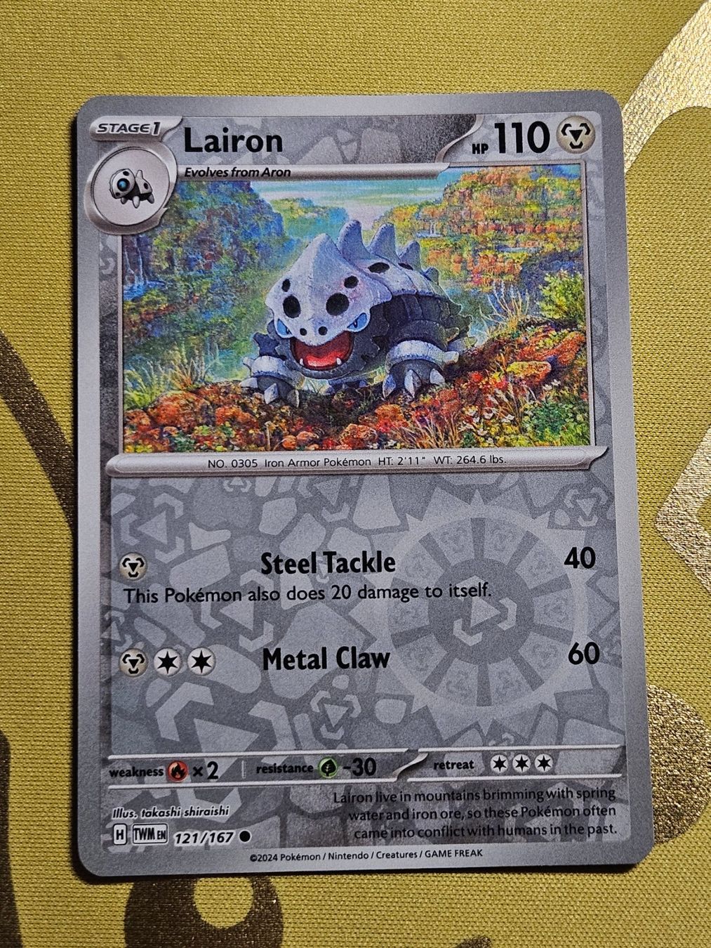 Pokémon Carte collezionabili: Twilight Masquerade - Lairon 121/167 EN – Usato da Bellinzona venduto da Pokemarco