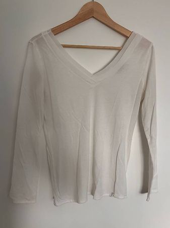 Langarm Shirt weiss, Gr. 36, Massimo Dutti