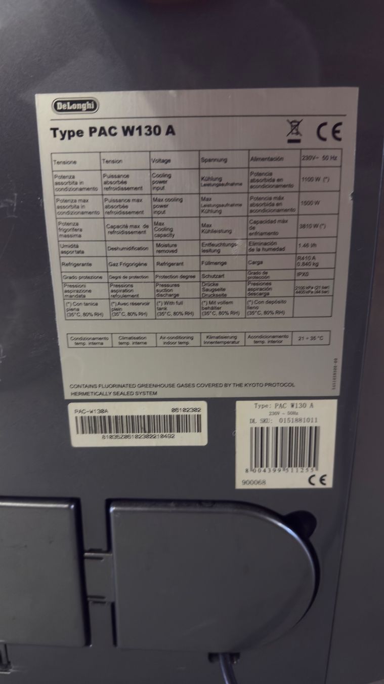 Klimageräte: Klimagerät De Longhi PAC W130A – Gebraucht aus Hauptwil von aromashop 4