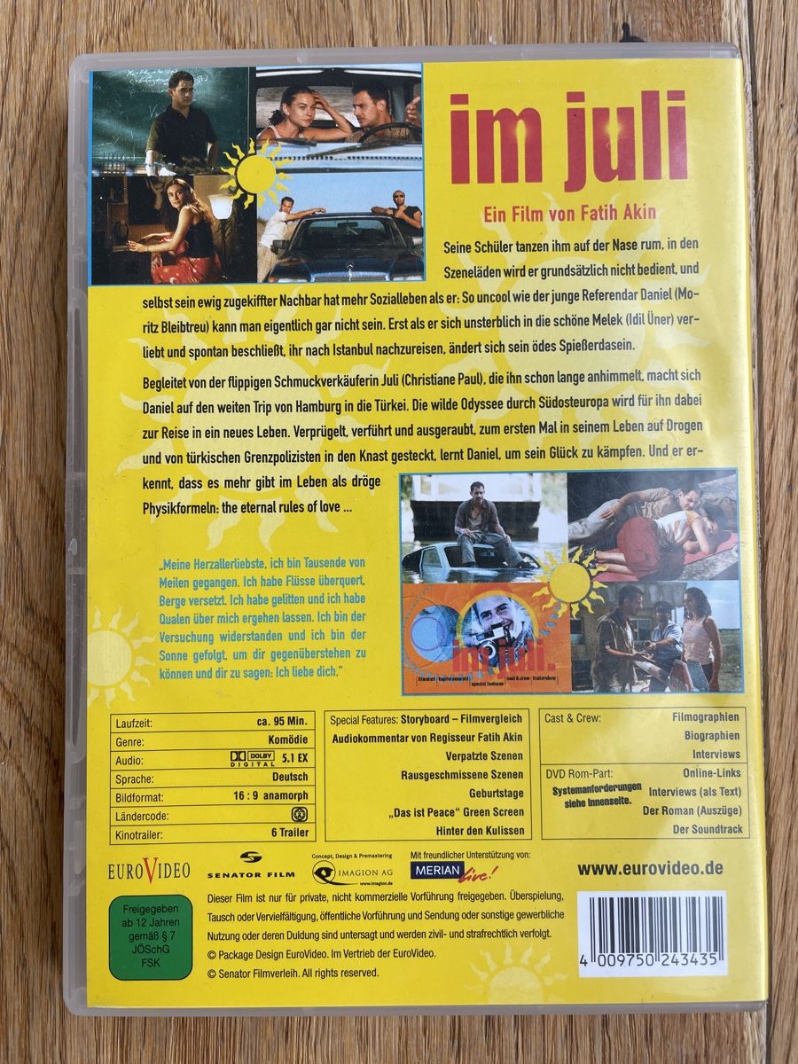 Tutti i DVDs: Im Juli - DVD - Fatih Akin - neuwertig – Nuovo (secondo la descrizione) da Aesch ZH venduto da Buckwild 1