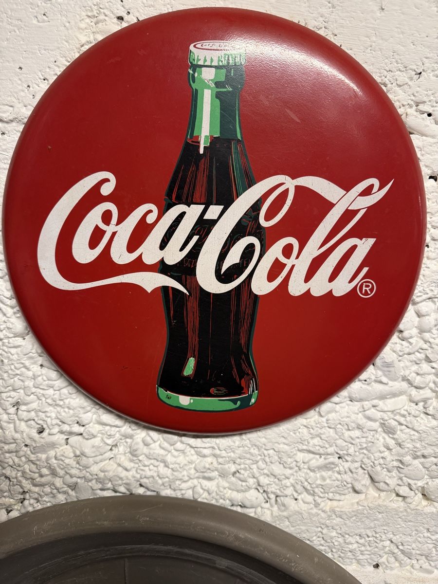 Coca-Cola Insegne: Coca-Cola Blechschild Durchmesser 40cm Vintage – Usato da Basel venduto da Stars12355 2