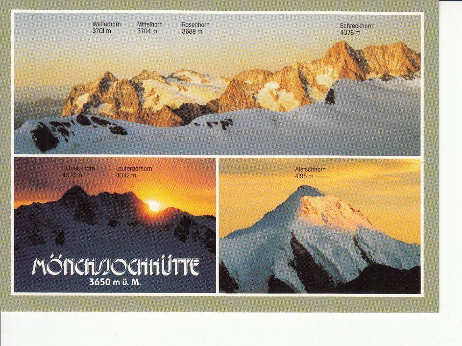Cartoline postali: Mönchsjochhütte, oberes Mönchsjoch, um 2000 – Usato da Bürglen TG venduto da StampGraf