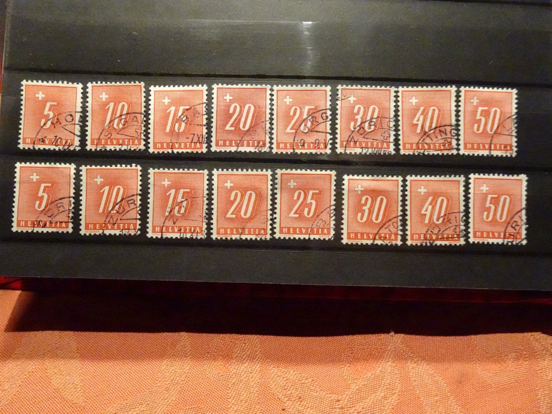 Tutti i francobolli: 1938, 2 SÄTZE COMPLET; ZIFFER / KREUZ – Usato da Eschenbach SG venduto da eDaisy