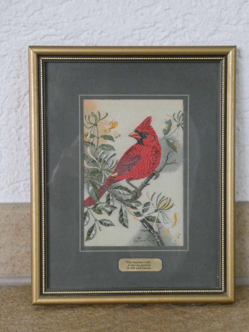 Foto & Immagini: Seiden-Bild "Cardinal-Bird" – Nuovo (secondo la descrizione) da Ehrendingen venduto da JuliaMarley