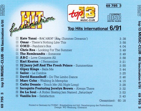 CD: Hit Fascination  CD 6/91 F3 – Usato da Sessa venduto da fraenklishop 1