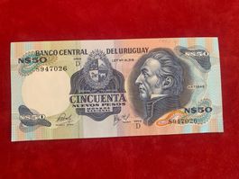 URUGUAY - 50 Nuevos Pesos N.D. (1987) - Unzirk. /Non circulé