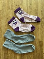 Kindersocken, Grösse 27-30, Eule und Antirutsch