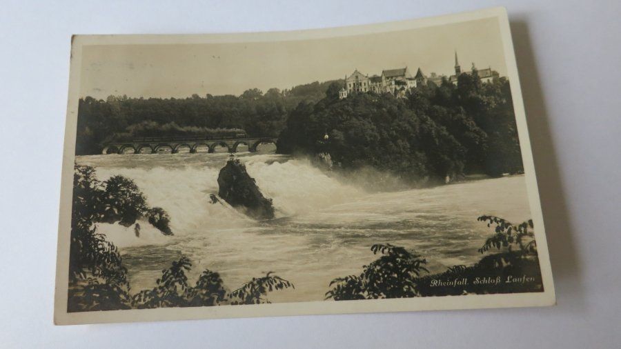 Ansichtskarten: Rheinfall - Schloss Laufen - 1926 – Gebraucht aus Jona von centumprata