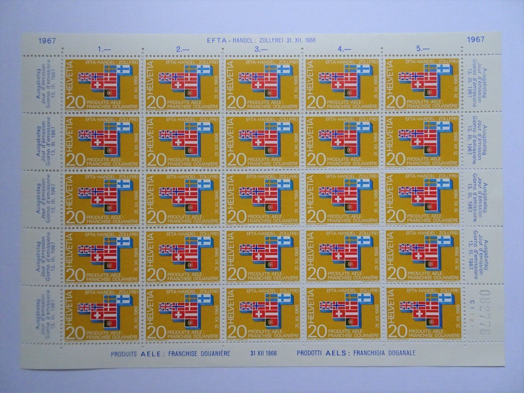 Alle Briefmarken: 1967** – Neu (gemäss Beschreibung) aus Aadorf von Chnorli-Furz