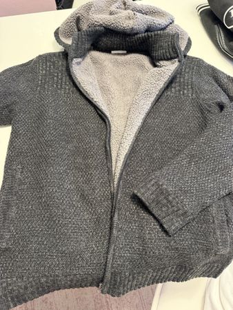 Herren Strickjacke gefüttert grau neuwertig
