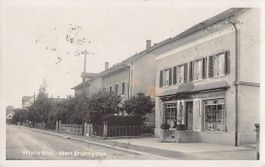 WINTERTHUR obere BRUNNGASSE 1926 mit MITTELHOLZER-FLUG !!!