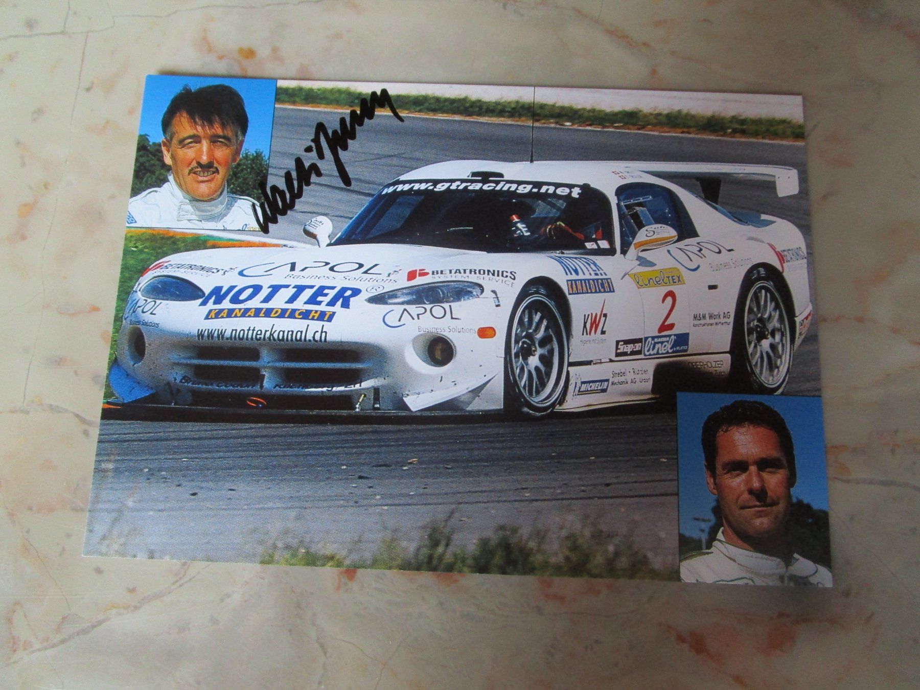 Autografi: WALTER "WALTI" BRUN ORIGINAL AUTOGRAMM CHRYSLER VIPER – Usato da GUTENSWIL venduto da Alpina6