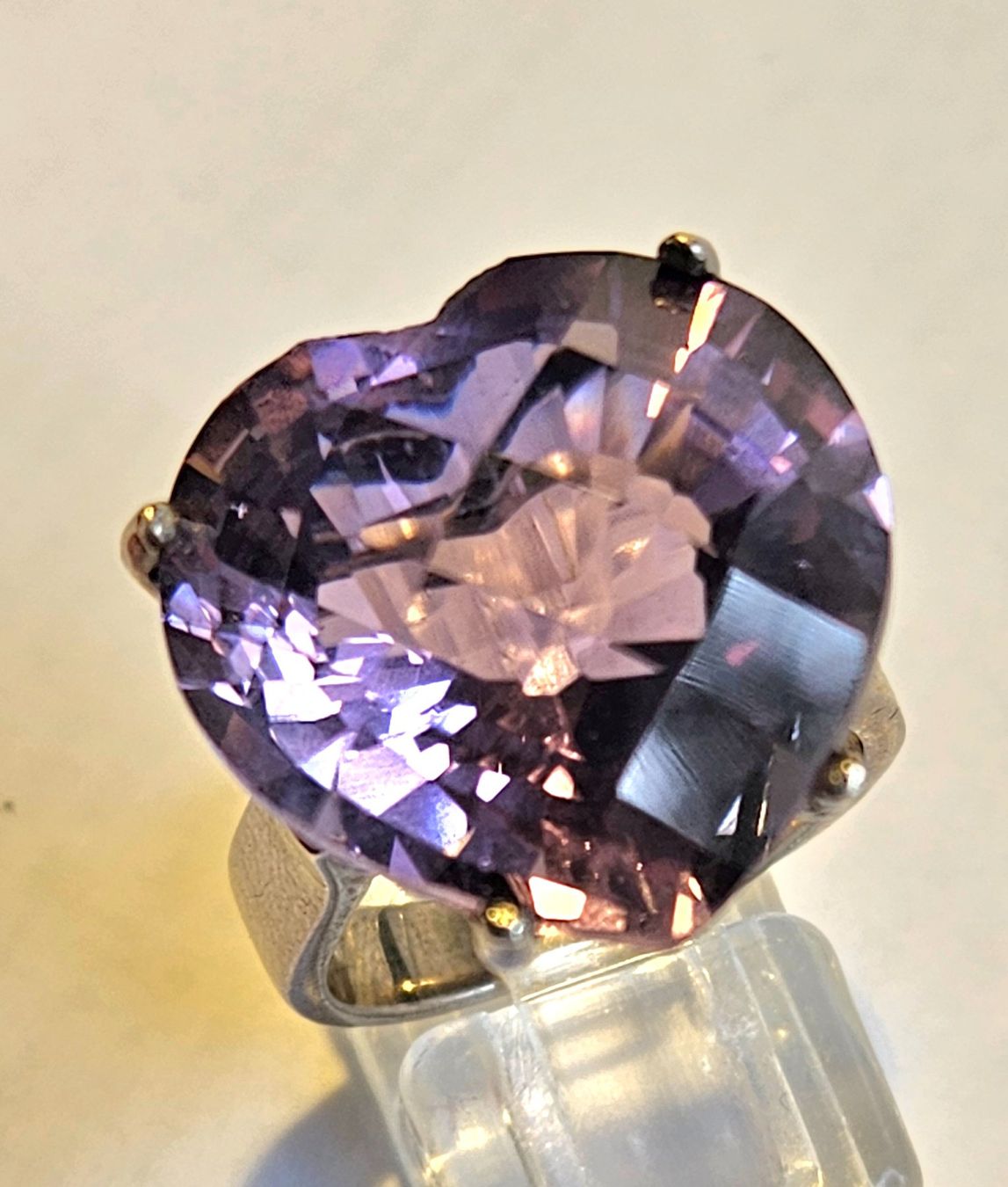 Anelli: Ring Silber Herzform grosser Amethist Neu – Nuovo (secondo la descrizione) da Zürich venduto da benedikt12 6