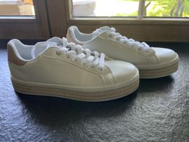 Sommer Schuhe, Gr. 38, weiss/beige, Top Zustand!