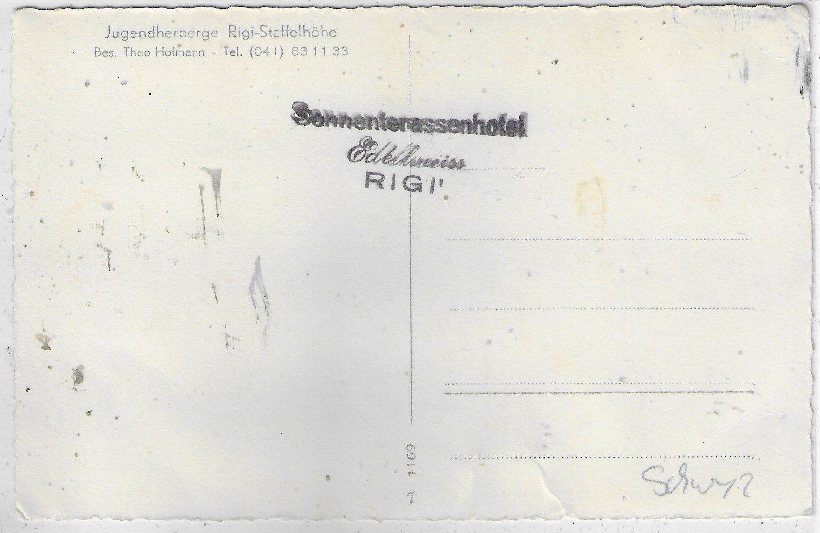 Cartoline postali: Jugendherberge Rigi-Staffelhöhe – Difettoso da Ettingen venduto da Kartenplanet 1
