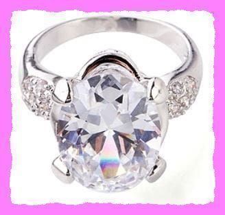 Anelli: Wow, Ring mit grossem Zirkonia – Nuovo e nell'imballaggio originale da Oberglatt ZH venduto da Diamond-Girl 1