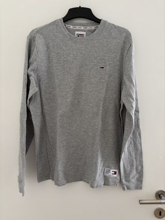 Tommy Jeans Langarmshirt grau Baumwolle Grösse M