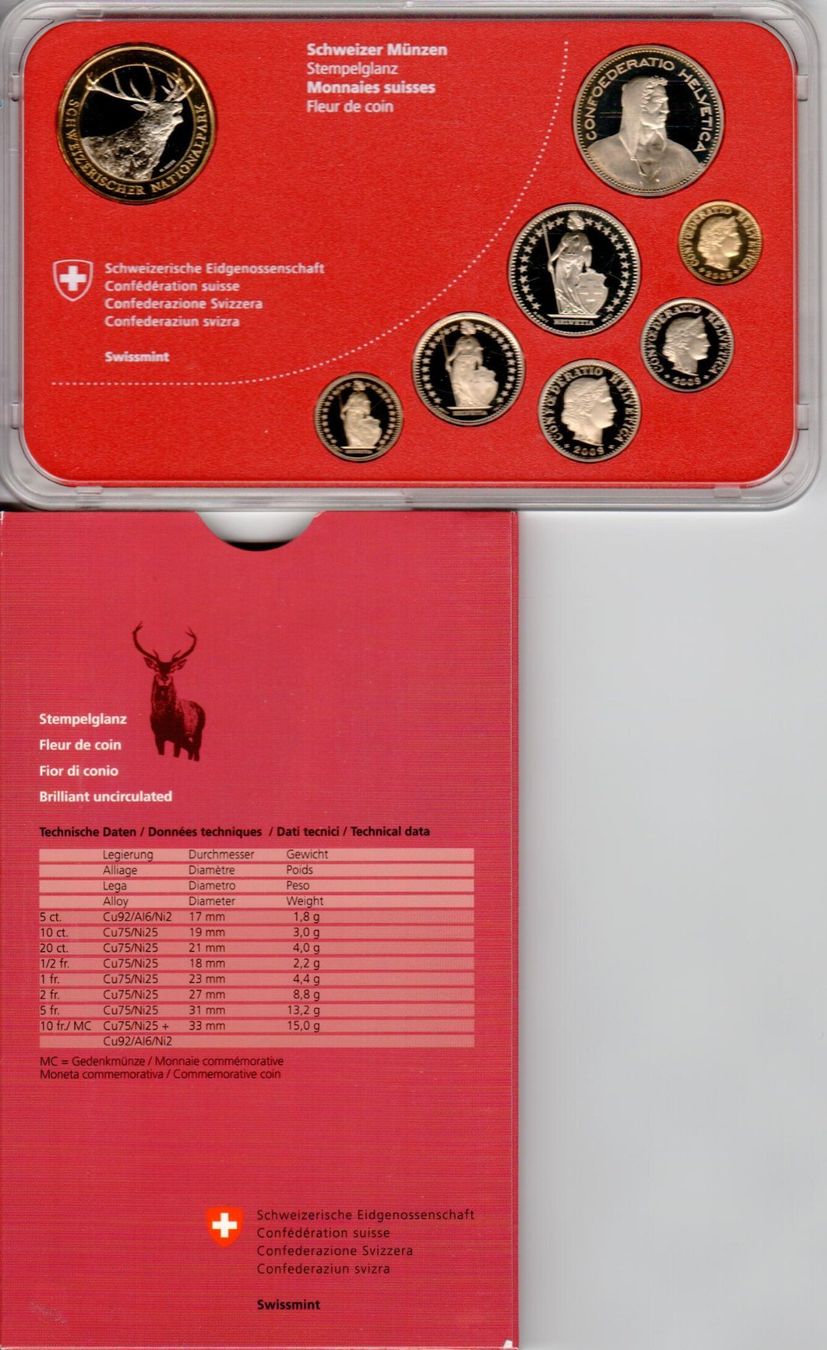 Alle Münzen: Münzsatz 2009 – Neu und originalverpackt aus Wolhusen von Curver9 1