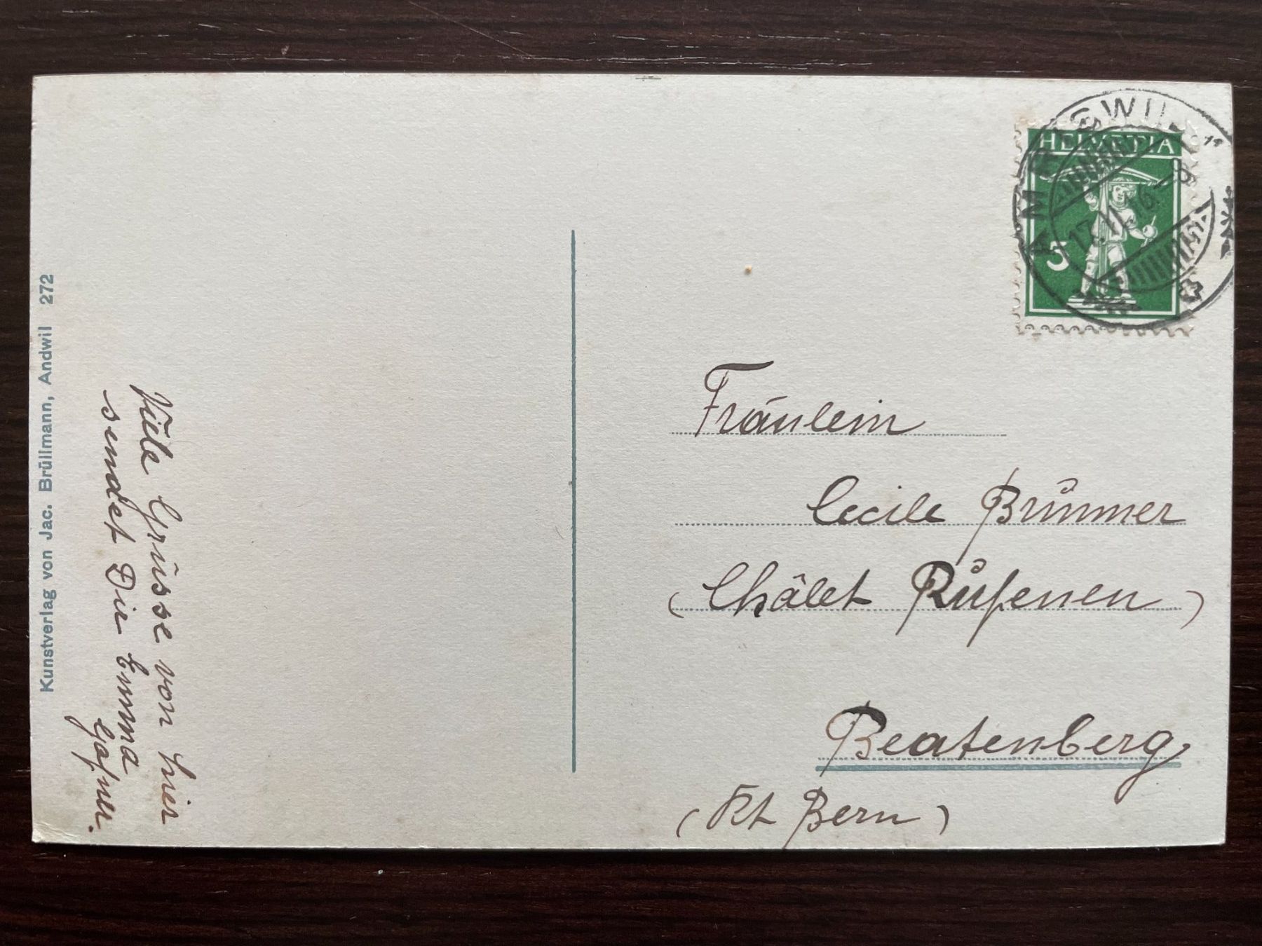 Cartoline postali: AMRISWIL Kirche, 3 Ansichtskarten, 1906-1932 – Usato da Wald ZH venduto da TLILEF 2
