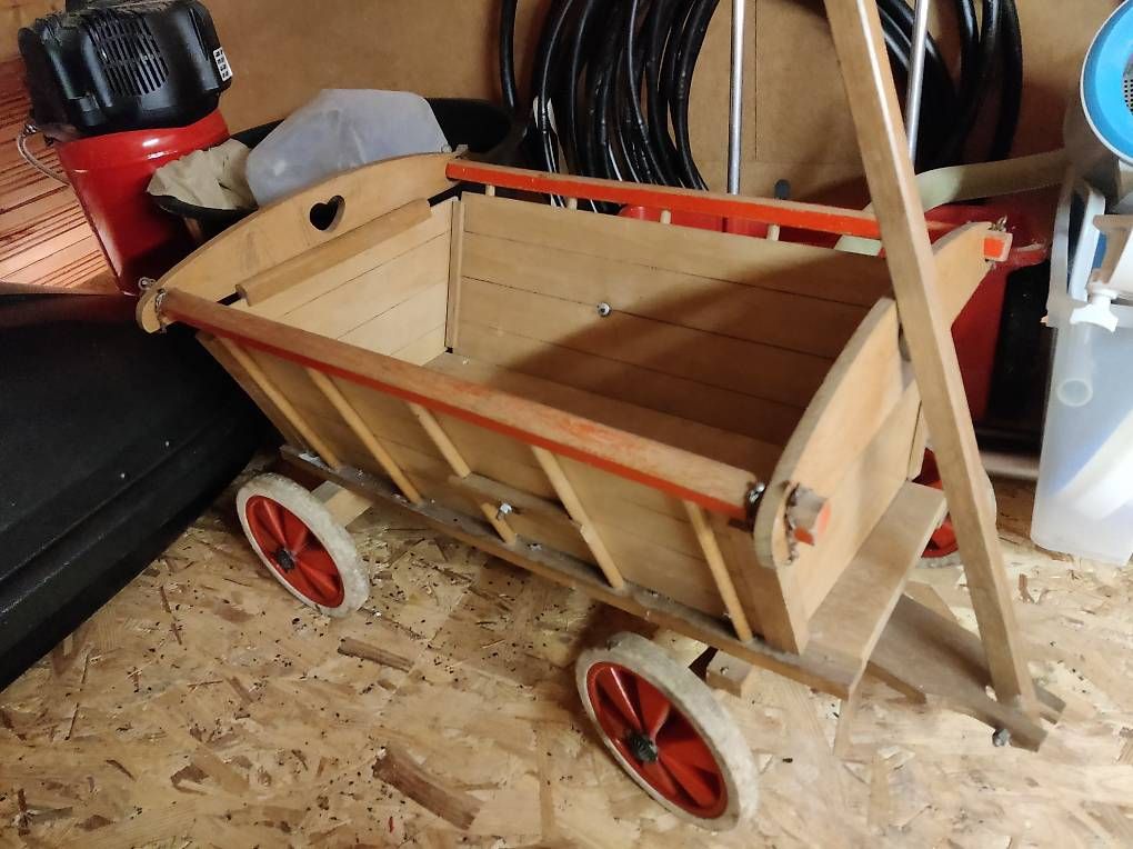 Carrozzine per bambole: Bollerwagen aus Holz – Usato da Nusshof venduto da minigerbil