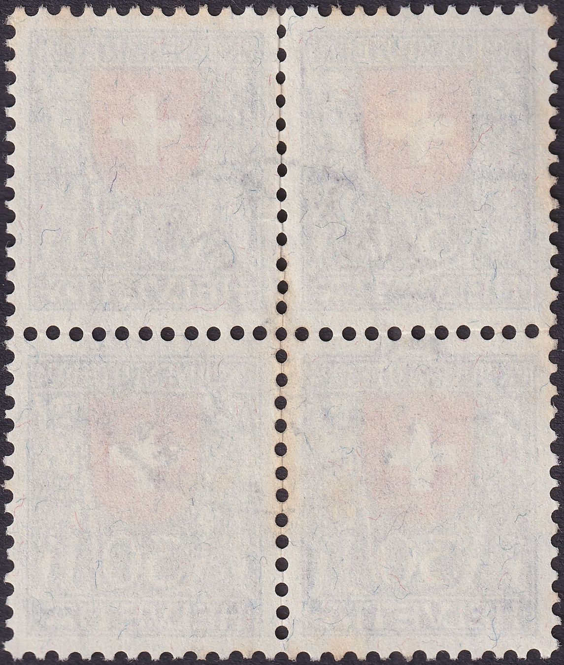 Tutti i francobolli: 1924, J32 im gestempelten Viererblock, Kat: 120.+ – Usato da Sursee venduto da Luzernerraute 1