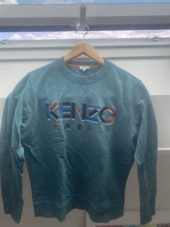 Kenzo Paris Sweater Gr. S Herren Blau/Grün Pullover wie neu 
