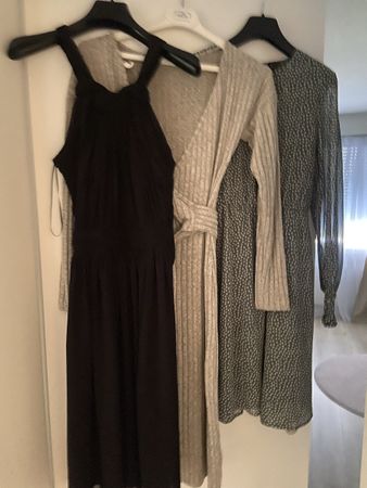 3 Kleider (Zara, Mohito XS - Temu S)