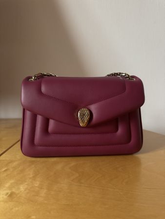 Burgundy Bvlgari Bag - Serpenti collection