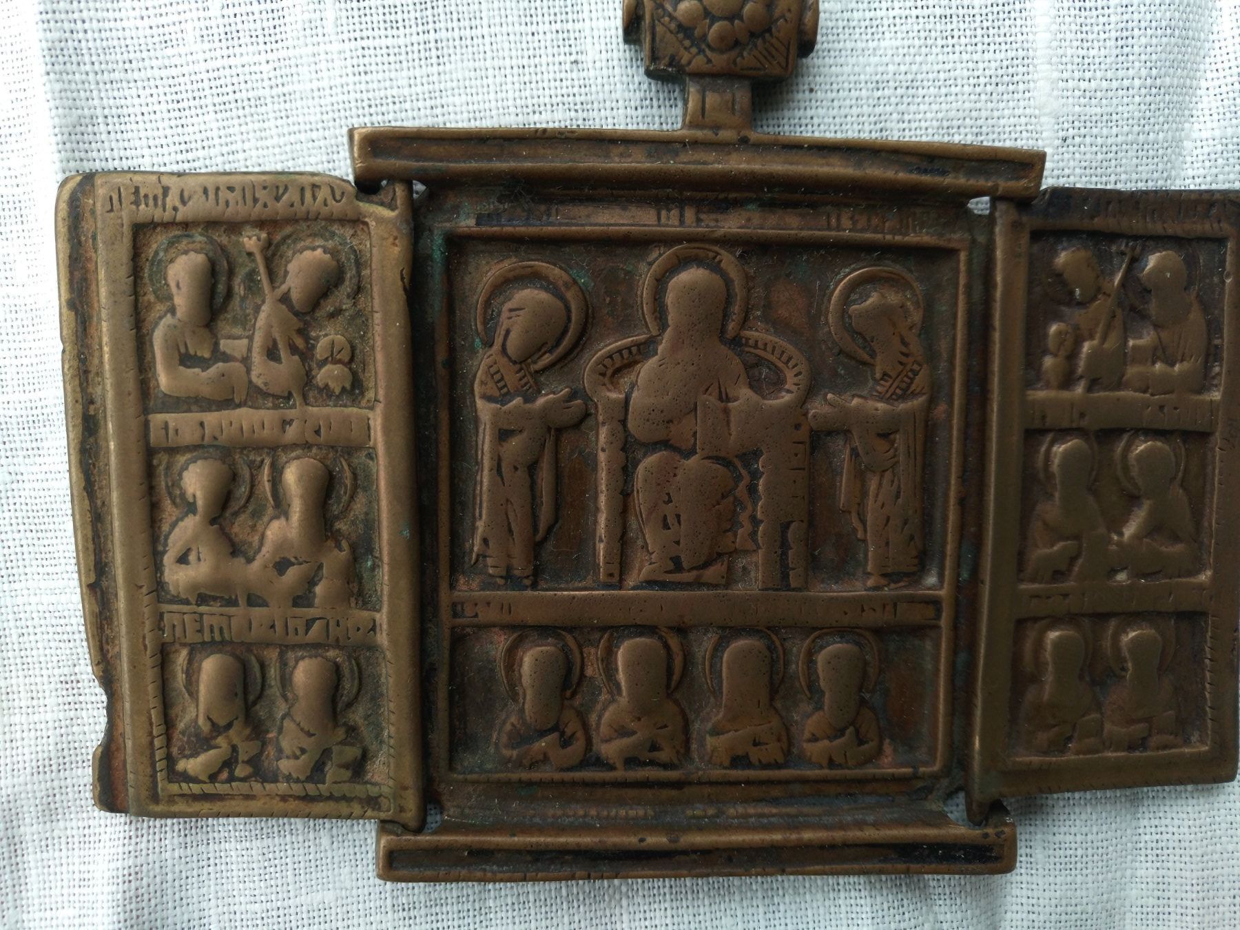 Poster & Bilder: Bronze IKONE mit drei Teilen – Gebraucht aus Oberbipp von A.B.M.