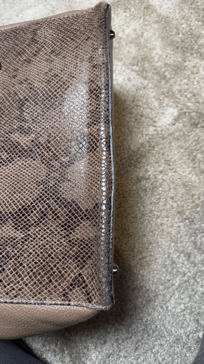 Taschen für Damen: Sac à main cuir véritable – Ledertasche effet python – Gebraucht aus Vuippens von Anna_as 5