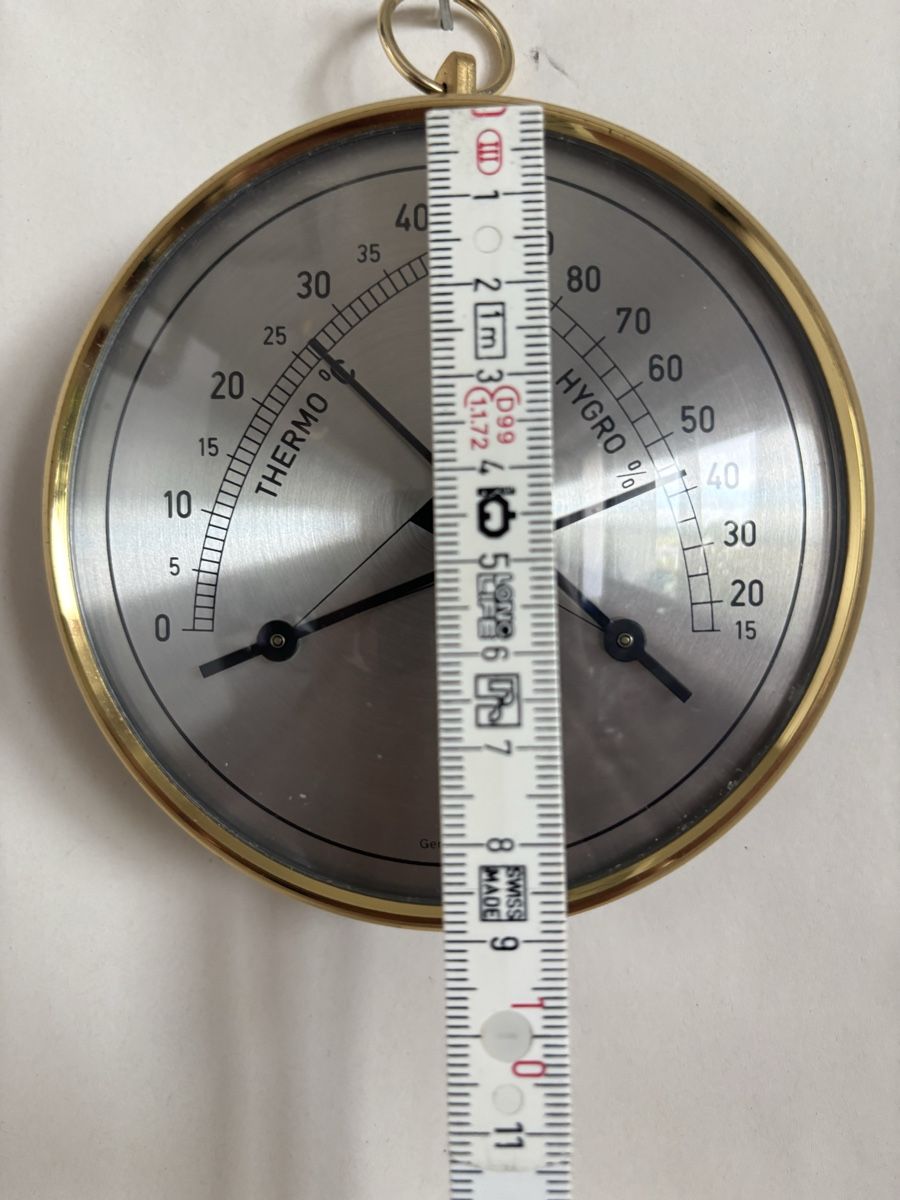 Misurare: Rundes Thermometer Hygrometer, Messingrand. – Usato da Zürich venduto da Rita017 2