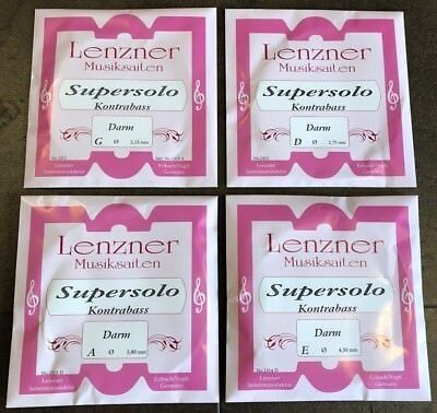 Musikinstrumente: Lenzer Supersolo - Darmsaiten Gut Strings Set 3/4 Kontrabass – Neu und originalverpackt aus Mühledorf SO von Neotech320 4