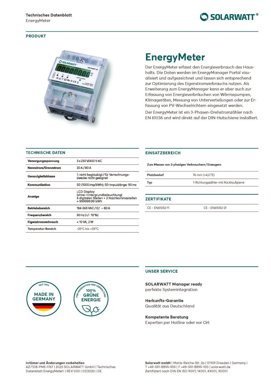 Messen: SOLARWATT S-0 Zähler – Neu und originalverpackt aus Bazenheid von Steinlin_Energie_AG 1