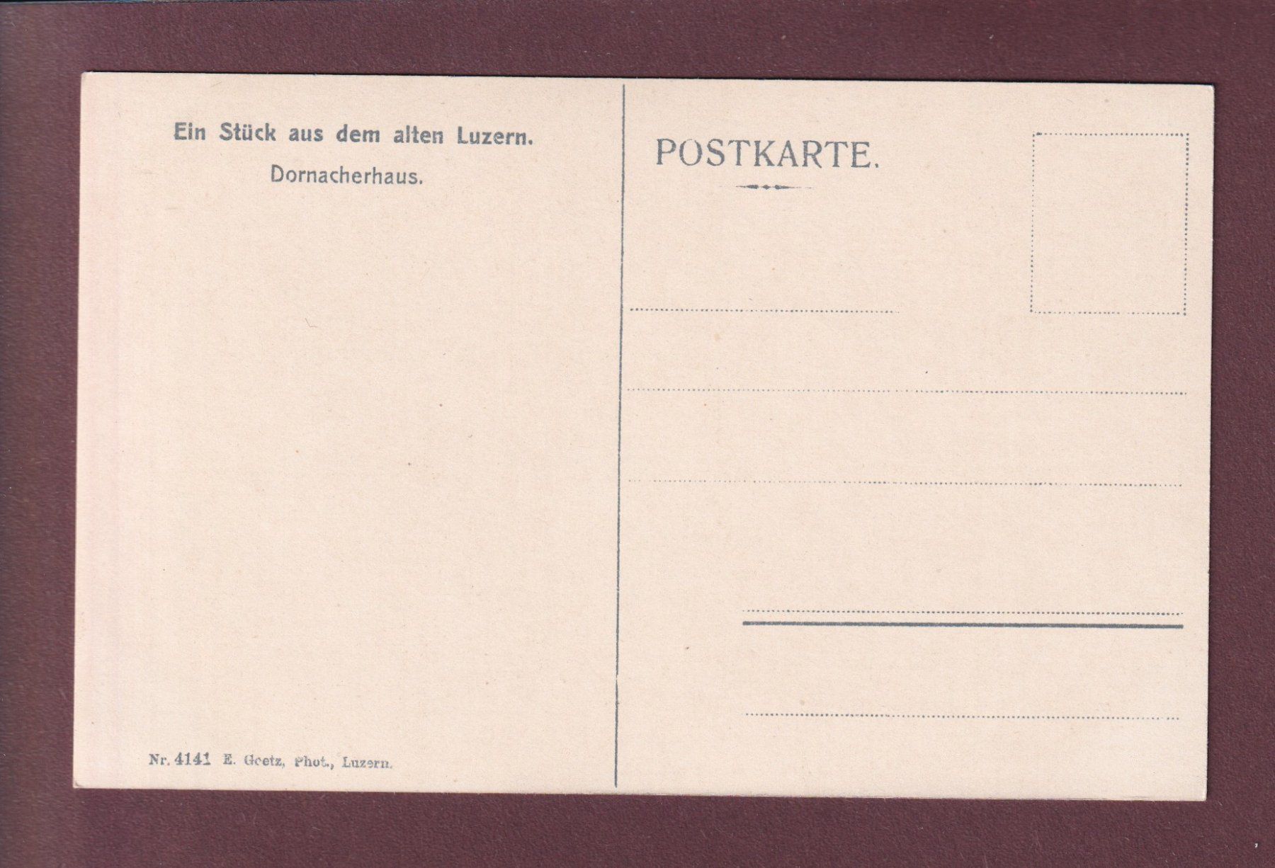 Cartoline postali: LUZERN - Dornacherhaus – Usato da Pully venduto da nicecards 1