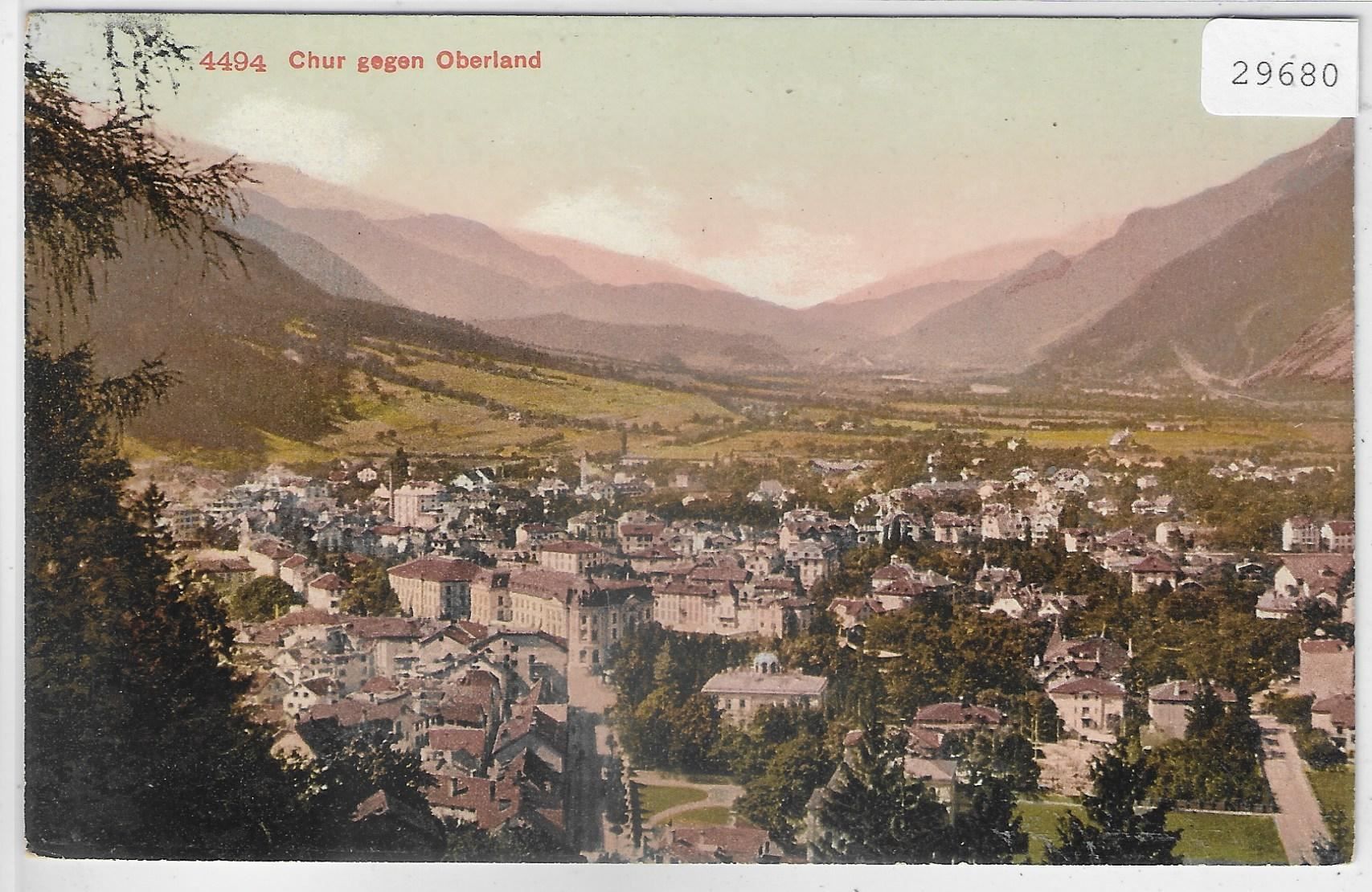 Ansichtskarten: Chur gegen Oberland - Litho – Gebraucht aus Ettingen von Kartenplanet