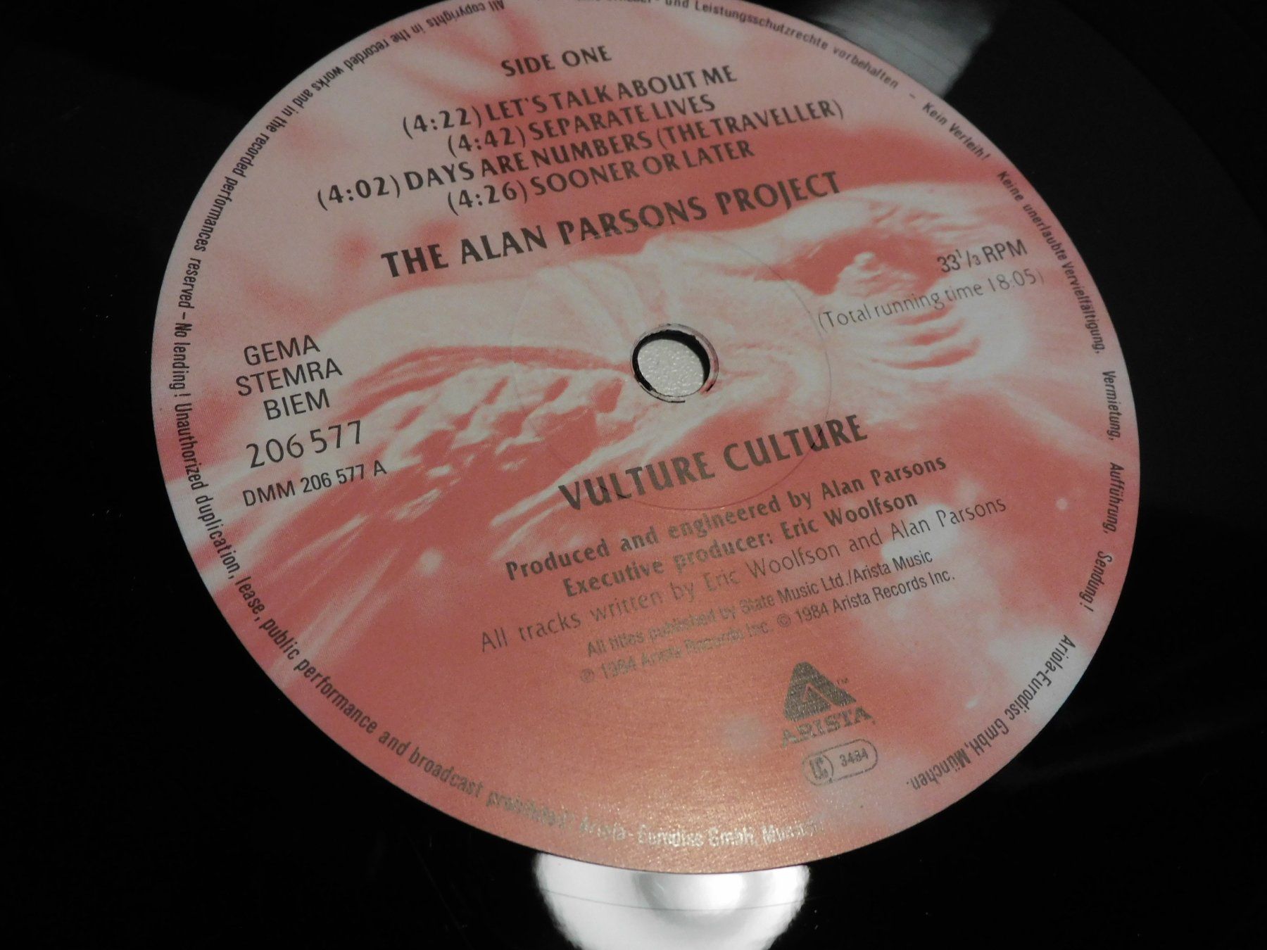 Dischi in vinile: Schallplatte LP 1984 The Alan Parsons Project     Lp – Usato da Sursee venduto da 76 5
